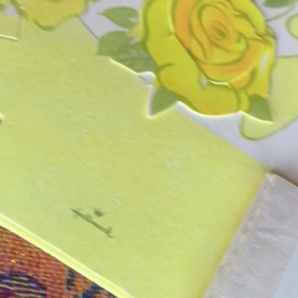 Vintage 70s Hallmark Yellow and White 13” Paper Bridal Shower Centerpiece